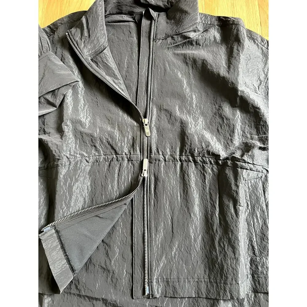 Lululemon Black Crinkle Nylon Cinchable Jacket Ruched Outdoor Drama NEW (size S) - Picture 14 of 14